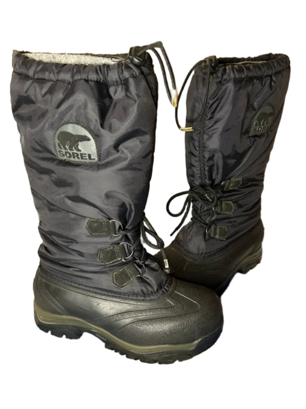 SOREL Snowlion Tall Insulated Waterproof Winter Boots Tall Women's Size 9 Black